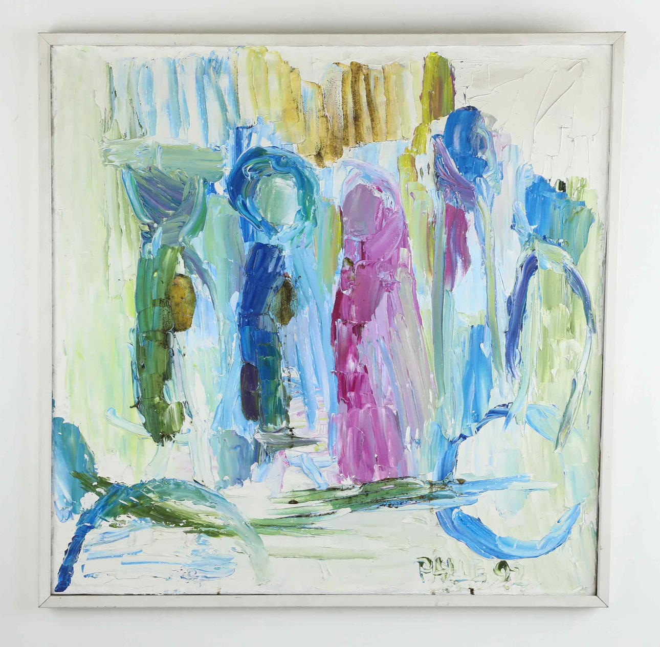 PALLE ÅBERG. oil on canvas, abstract, signed, dated 92.