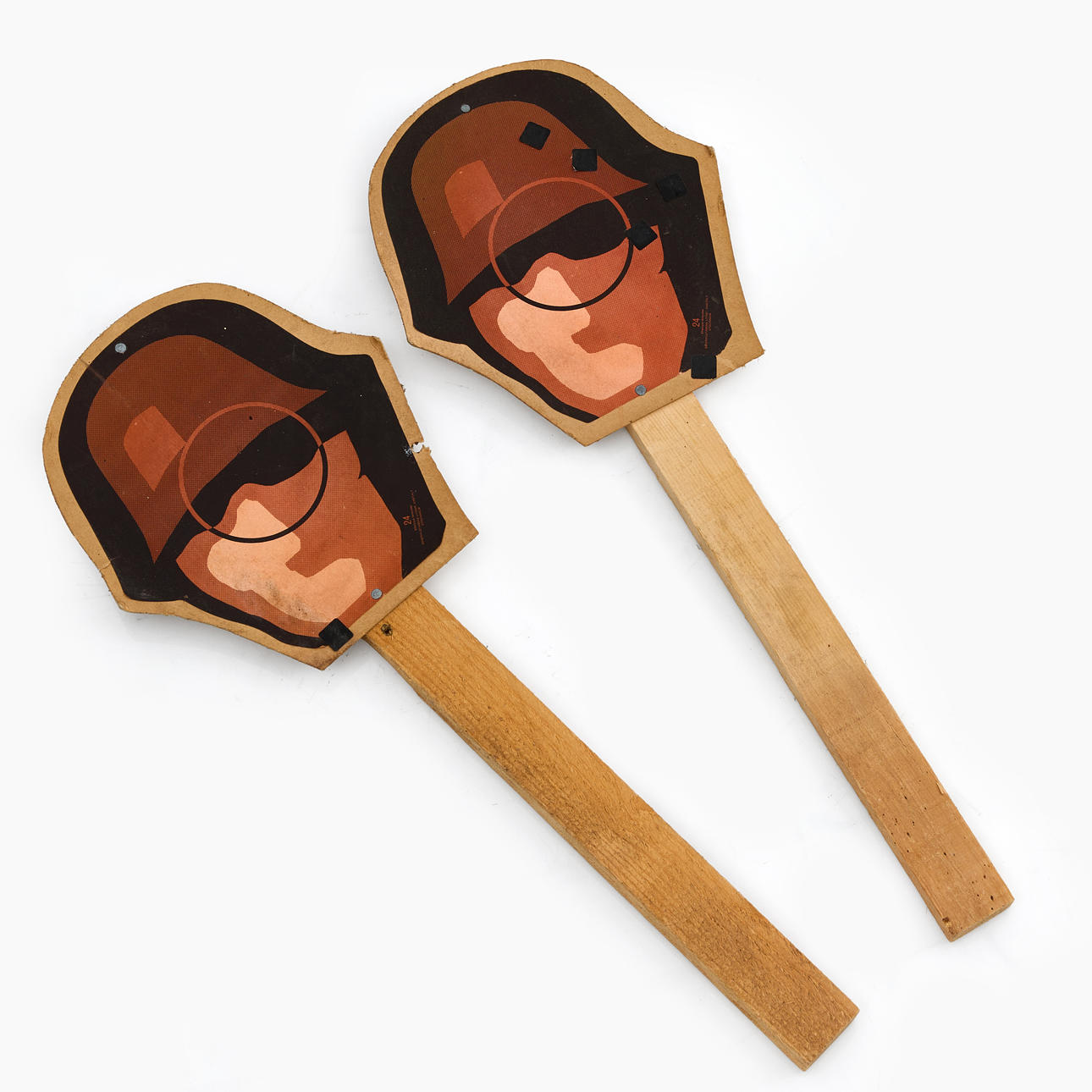 A set of 2 targets, defence exercise material, General Staff Lithographic Institution, Stockholm.