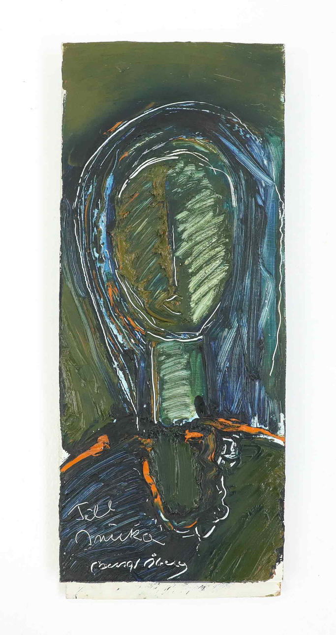 BENGT ÅBERG (1941-2015). oil on panel, figural composition, signed.