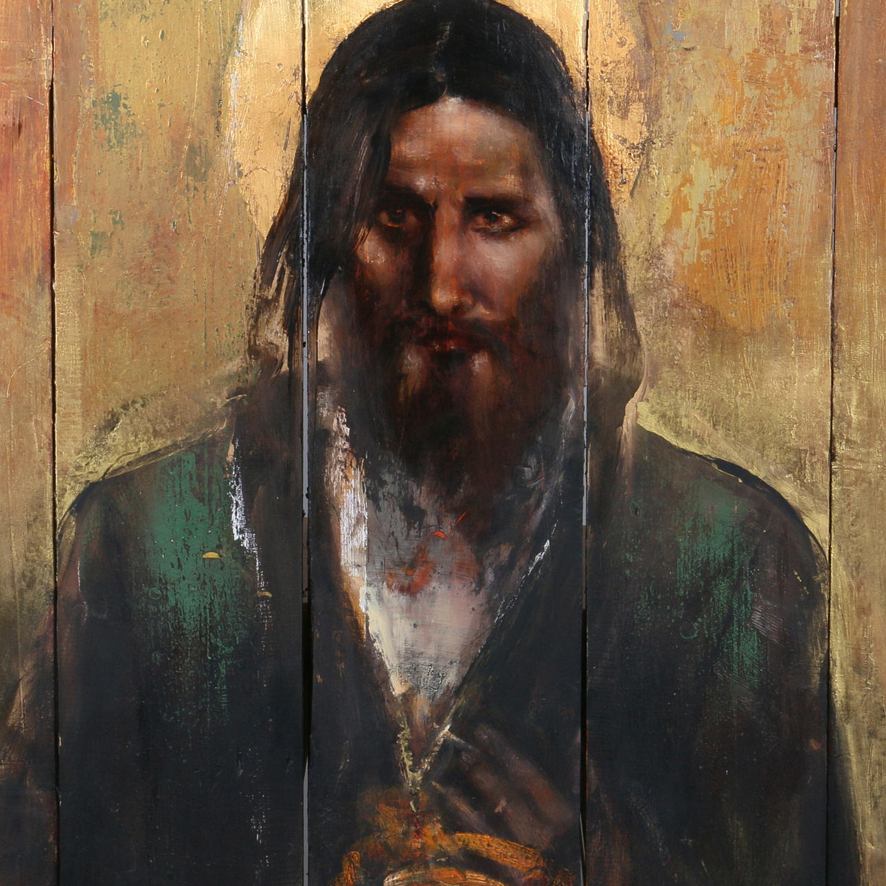 JAN NALIWAJKO. Olja på pannå, Rasputin, signerad samt daterad 1970, 105 x 72 cm.
