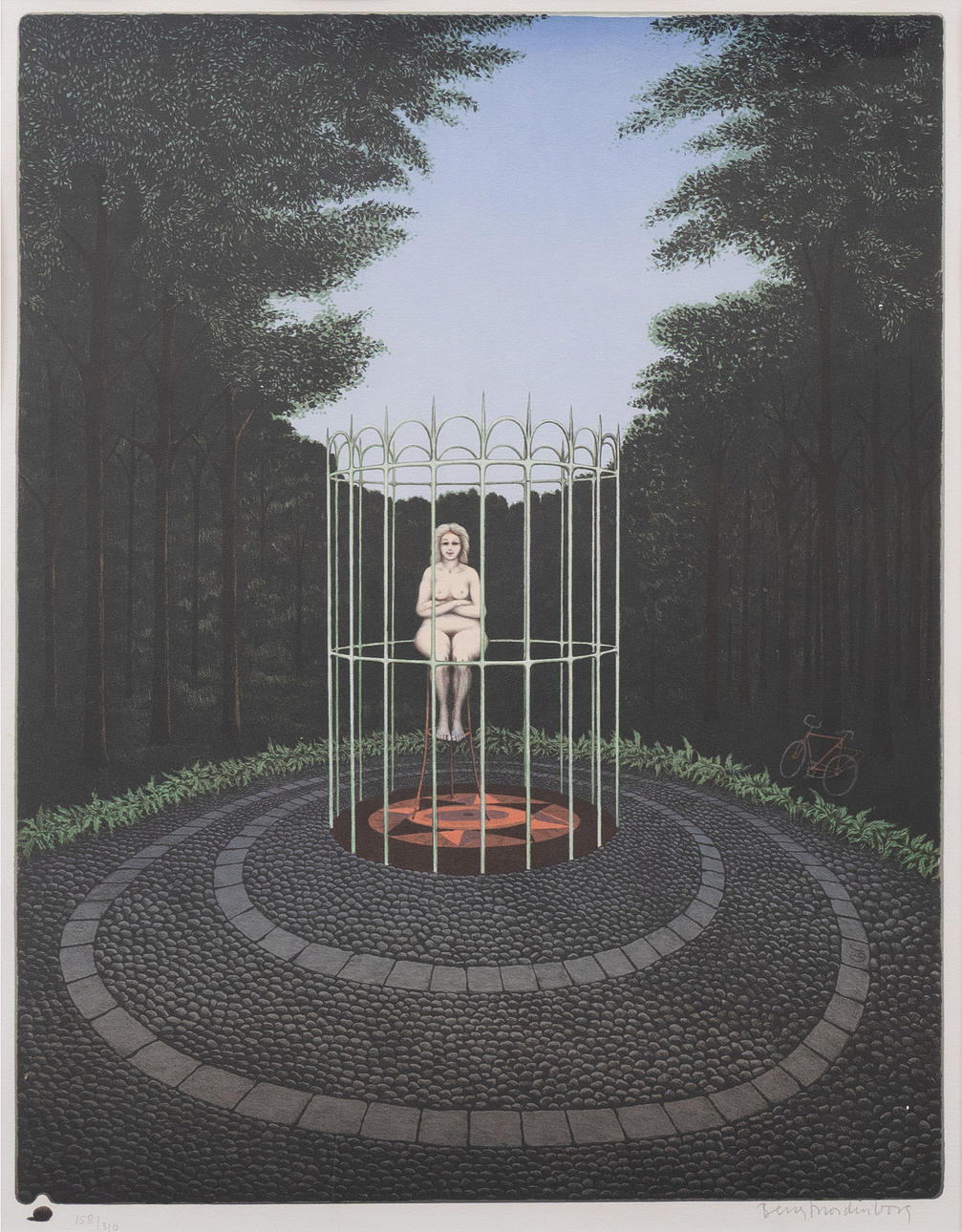 BENGT NORDENBORG. Composition, lithograph in colours, signed.