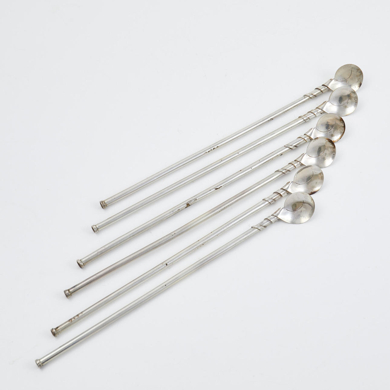 SKEDAR/SUGRÖR, 6 stycken, silver, Mexiko.