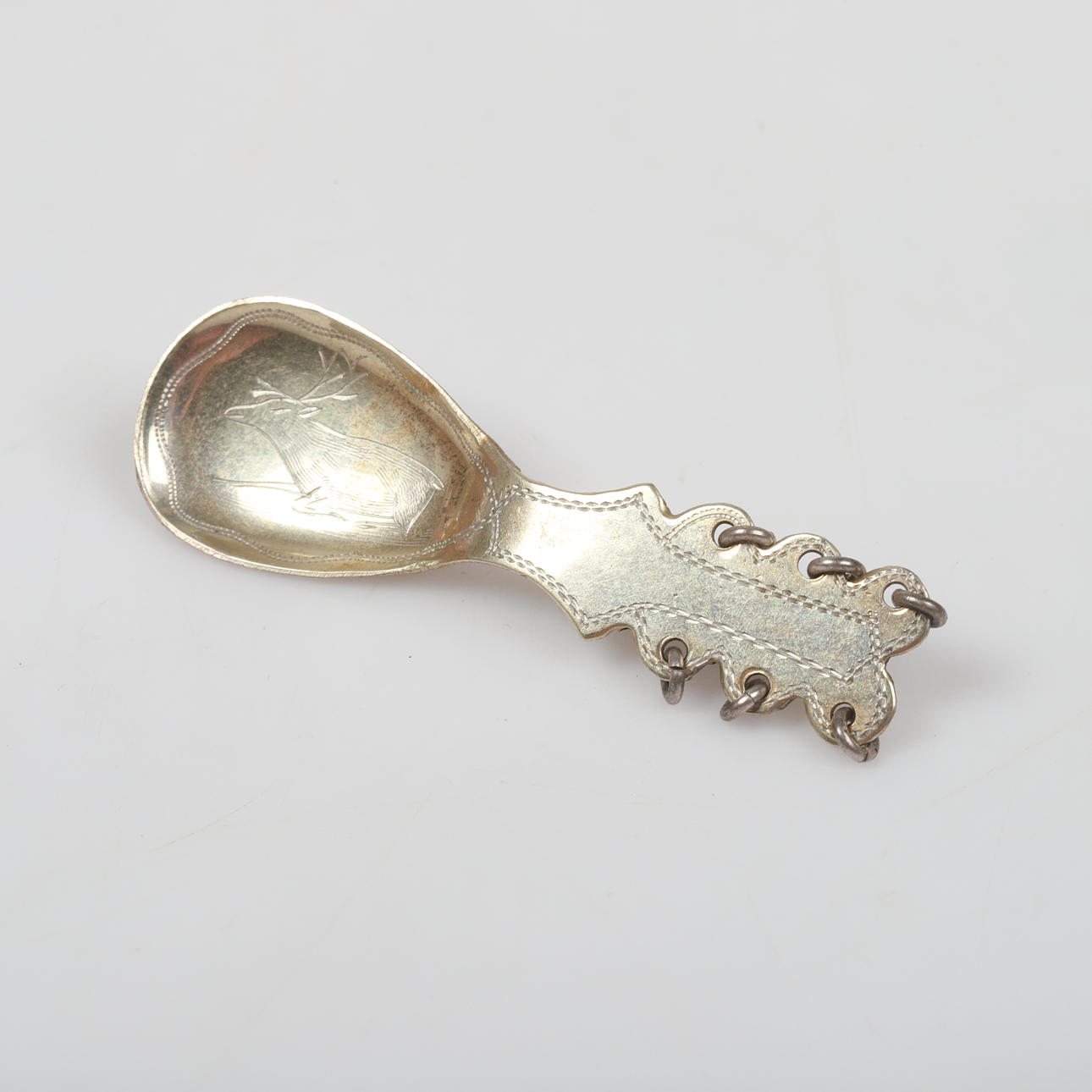 BOR ONNELA. A silver sameared brooch, Haparanda, 1946.