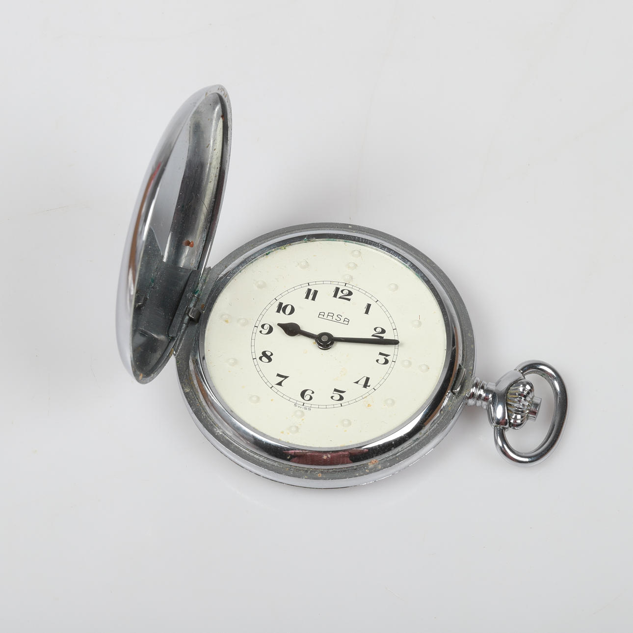 POCKET WATCH, s. k. blind, Plot, white metal.