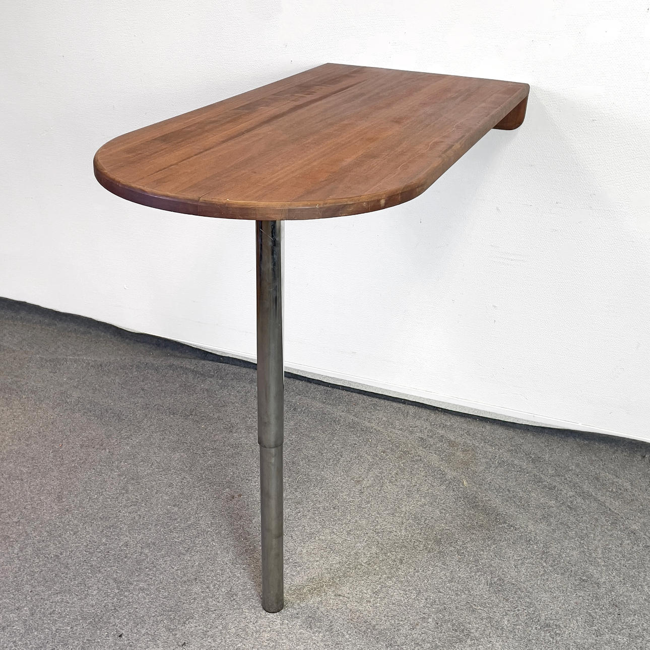 BAR TABLE, for wall mounting. Acacia wood.