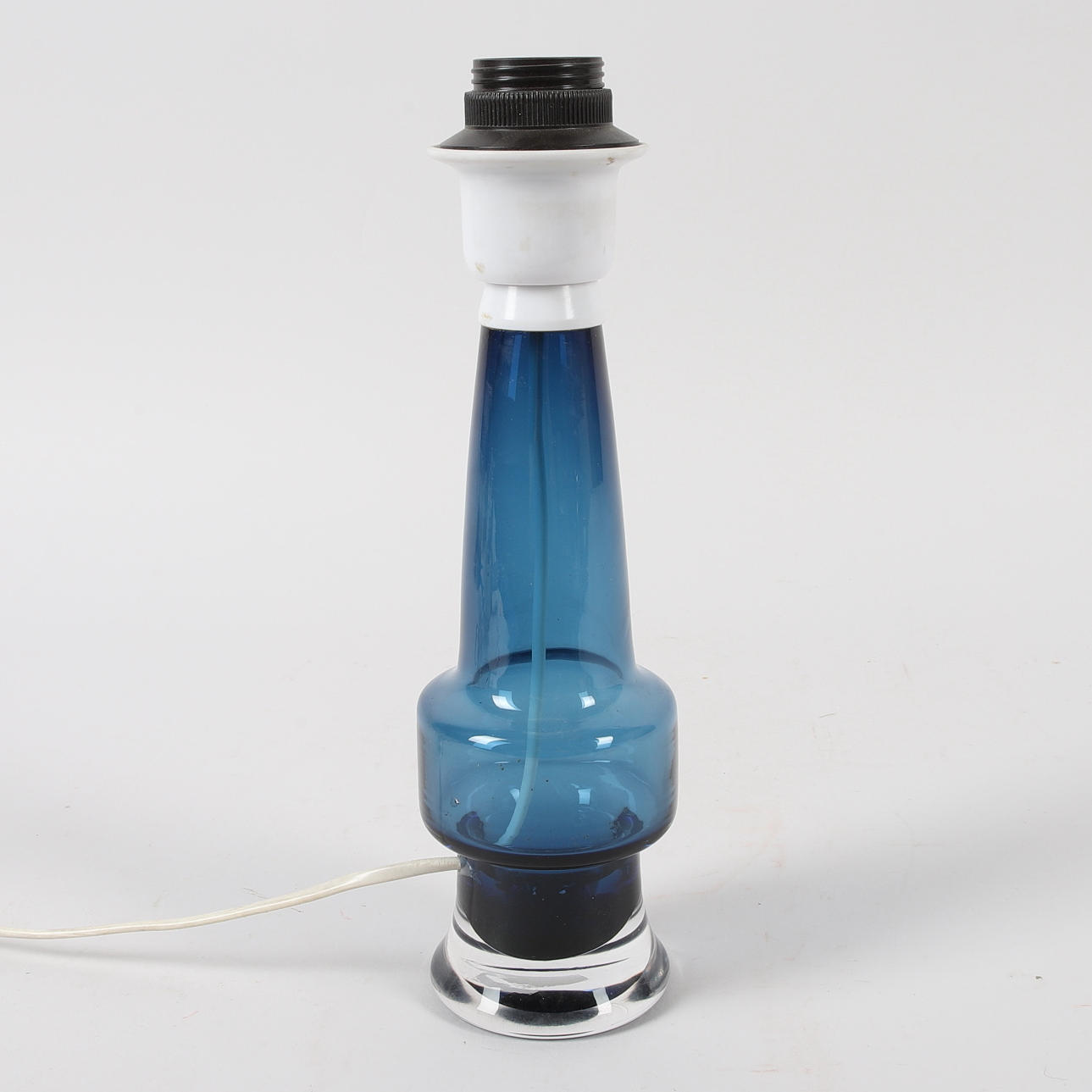 TABLE LAMP, Kosta, Blue underframe glass, crystal.