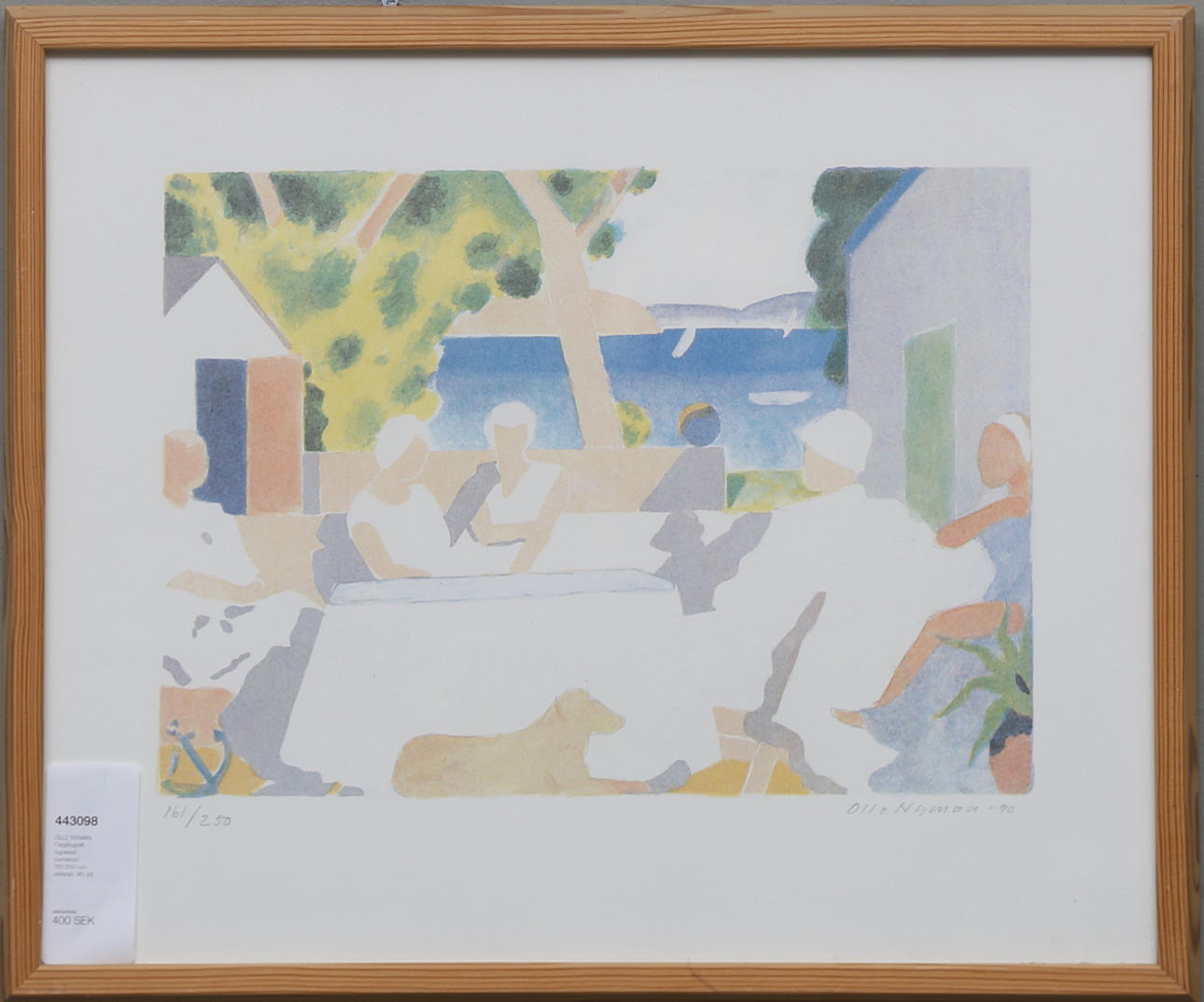 OLLE NYMAN. Färglitografi, signerad, numrerad 161/250 och daterad -90.