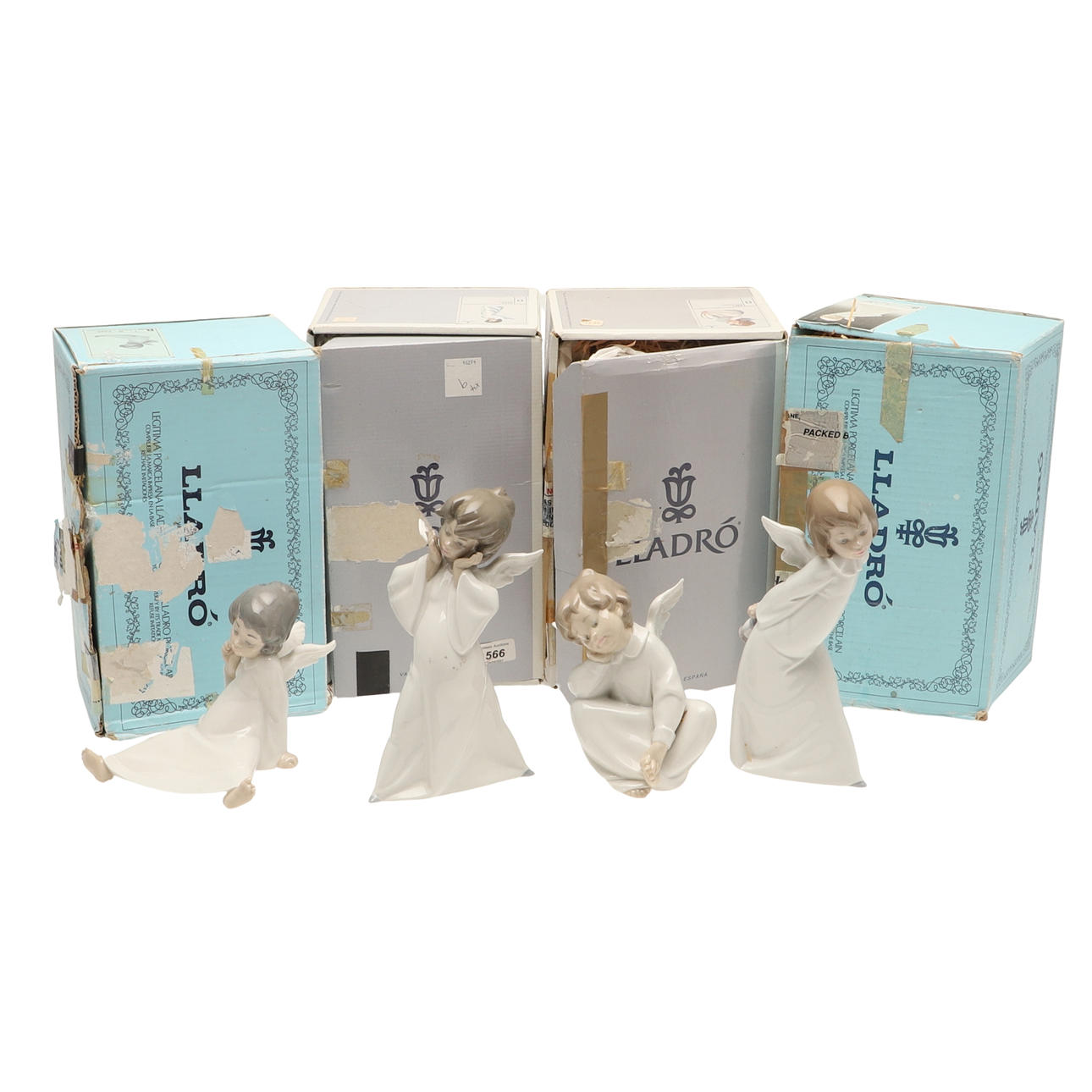 FOUR BOXED LLADRO FIGURES.