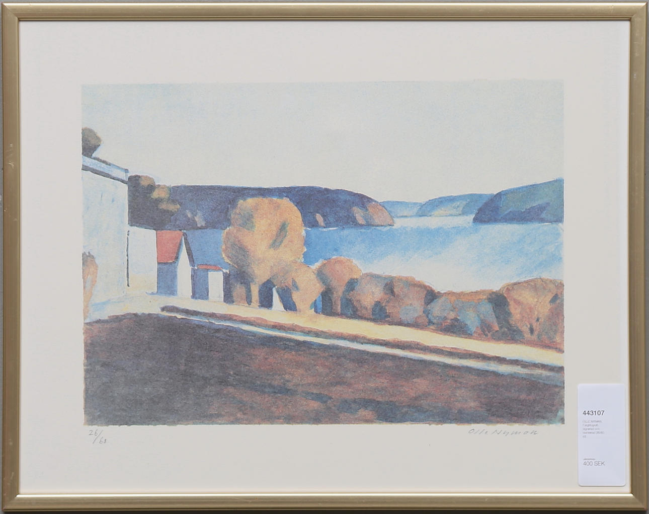OLLE NYMAN. Färglitografi, signerad och numrerad 26/60.