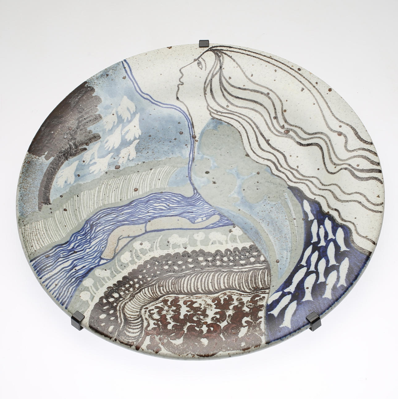 JACKIE LYND. keramik, väggplatta, Rörstrand, numrerad 50/150.