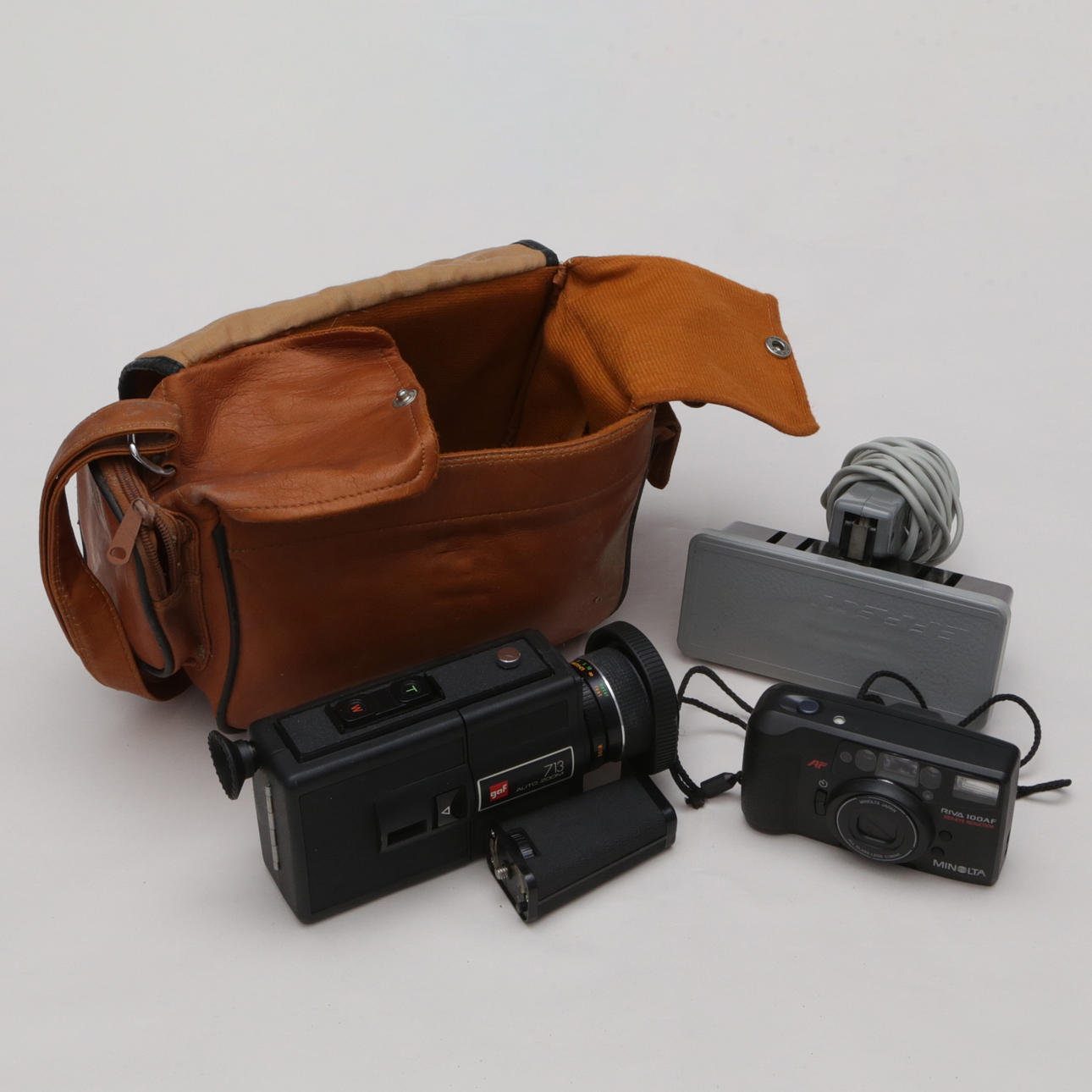 Cameras, including film cameras.