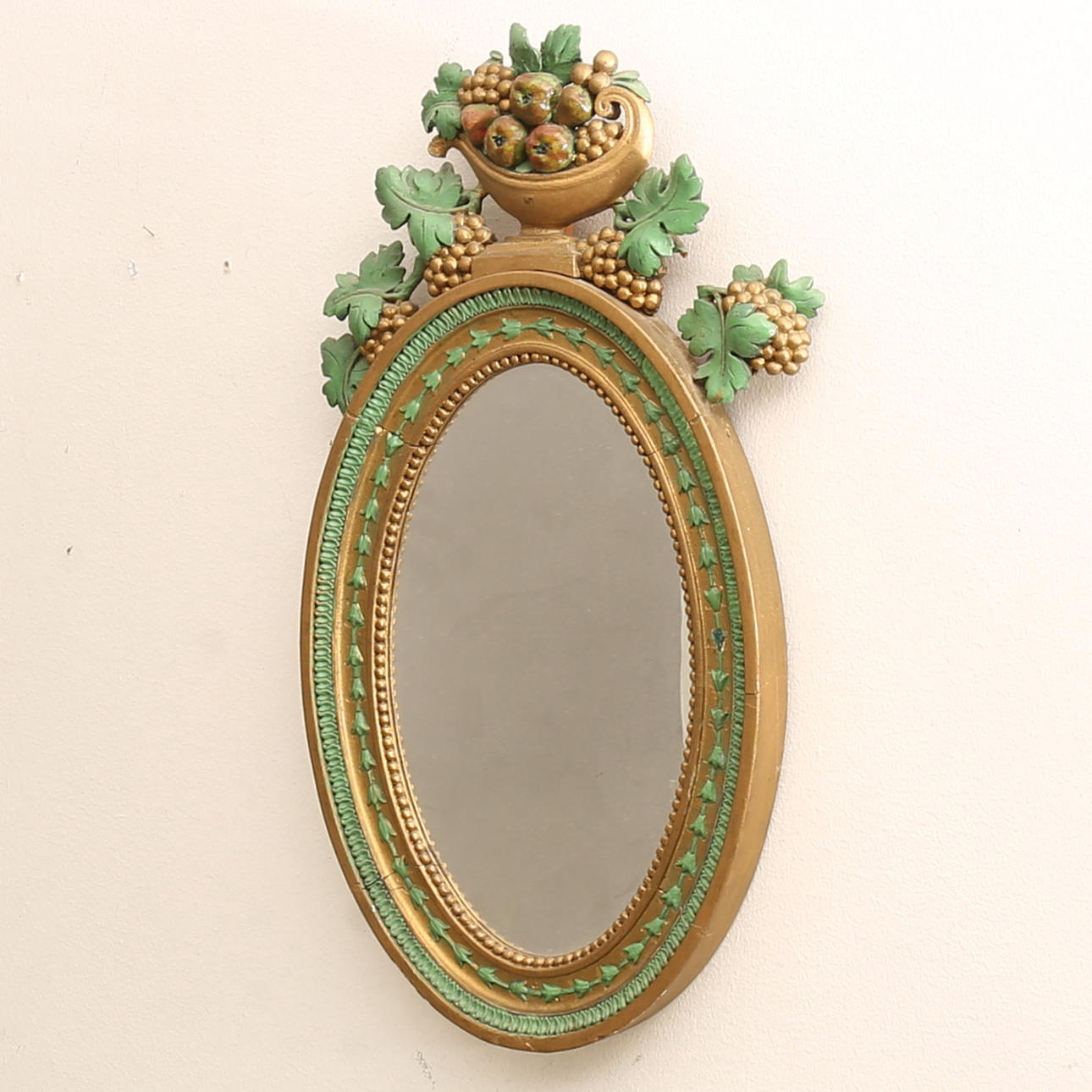 Espejo de madera de finales del imperio, siglo XIX.