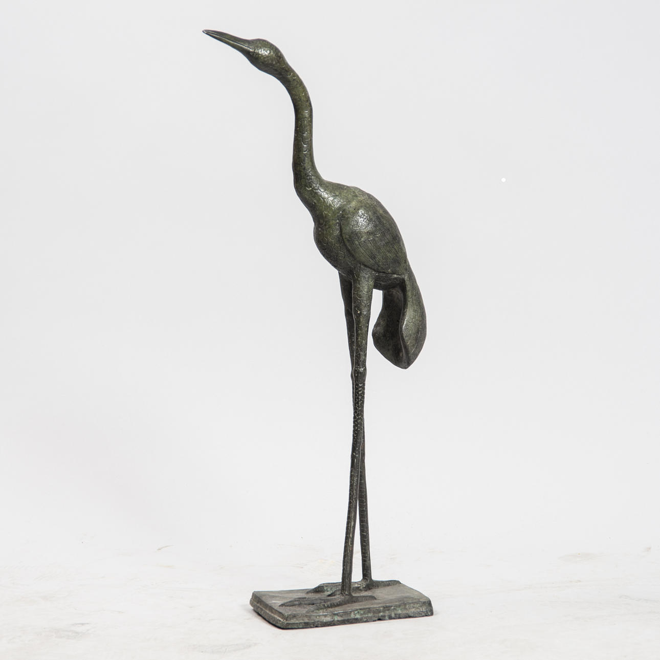 SKULPTUR, Ibis, patinerad brons, samtida.