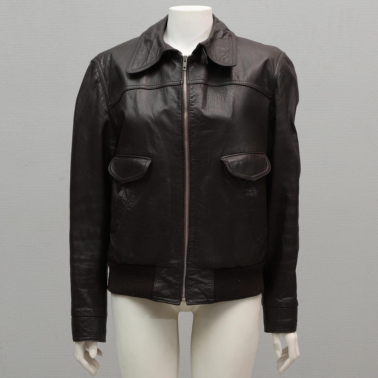 LEATHER JACKET, brown, “Melka”, size C52.