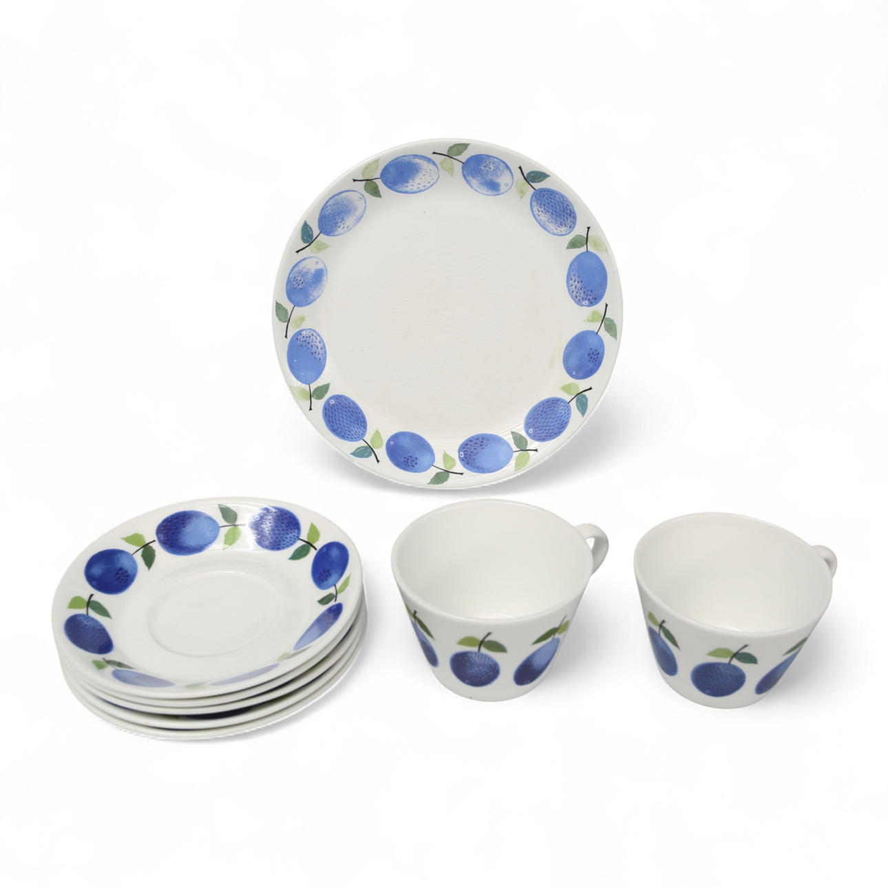 STIG LINDBERG. Tableware, 8 pieces, “Prunus”, Gustavsberg.