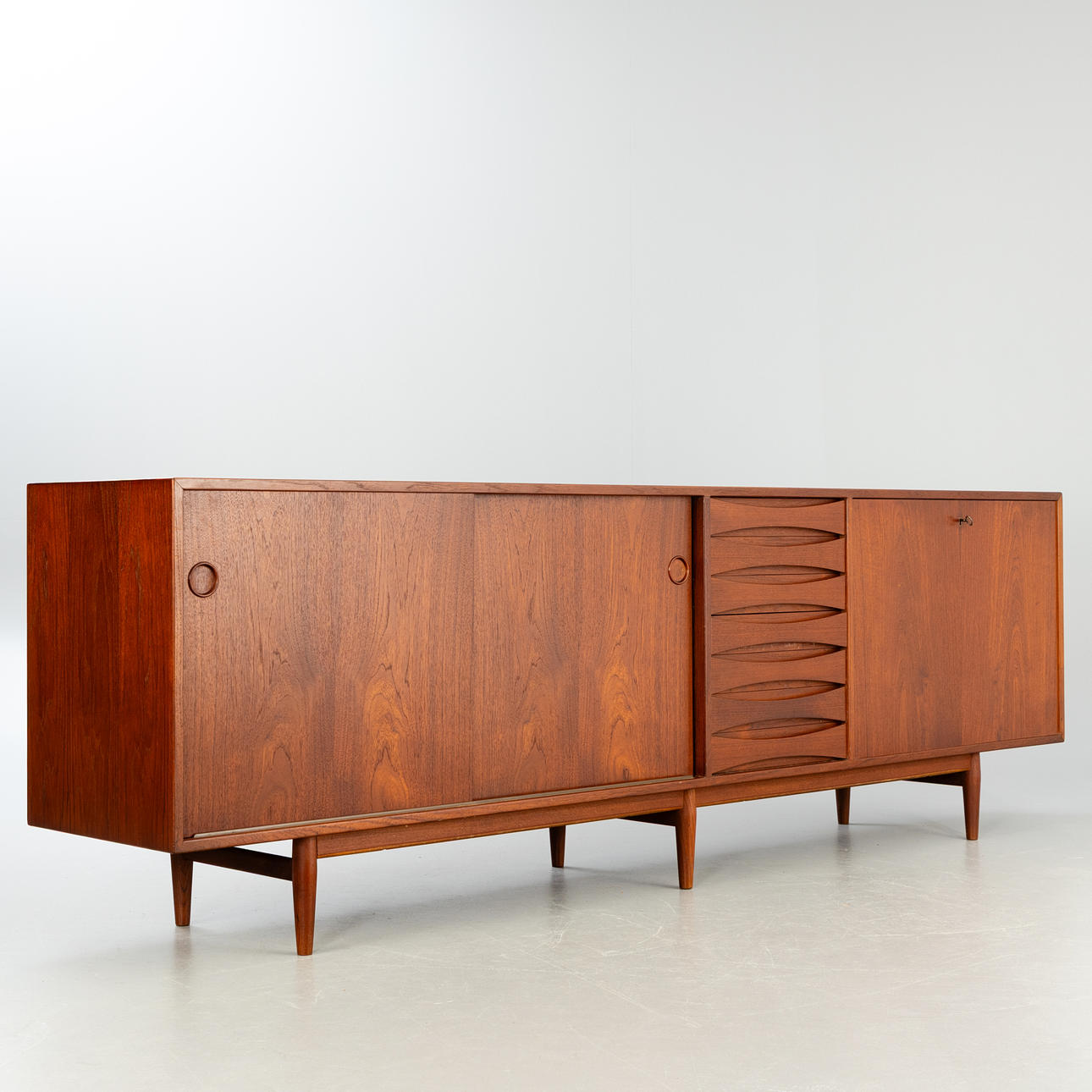 ARNE VODDER. Sibast. Teak sideboard, “model 29". Denmark, 1960s.