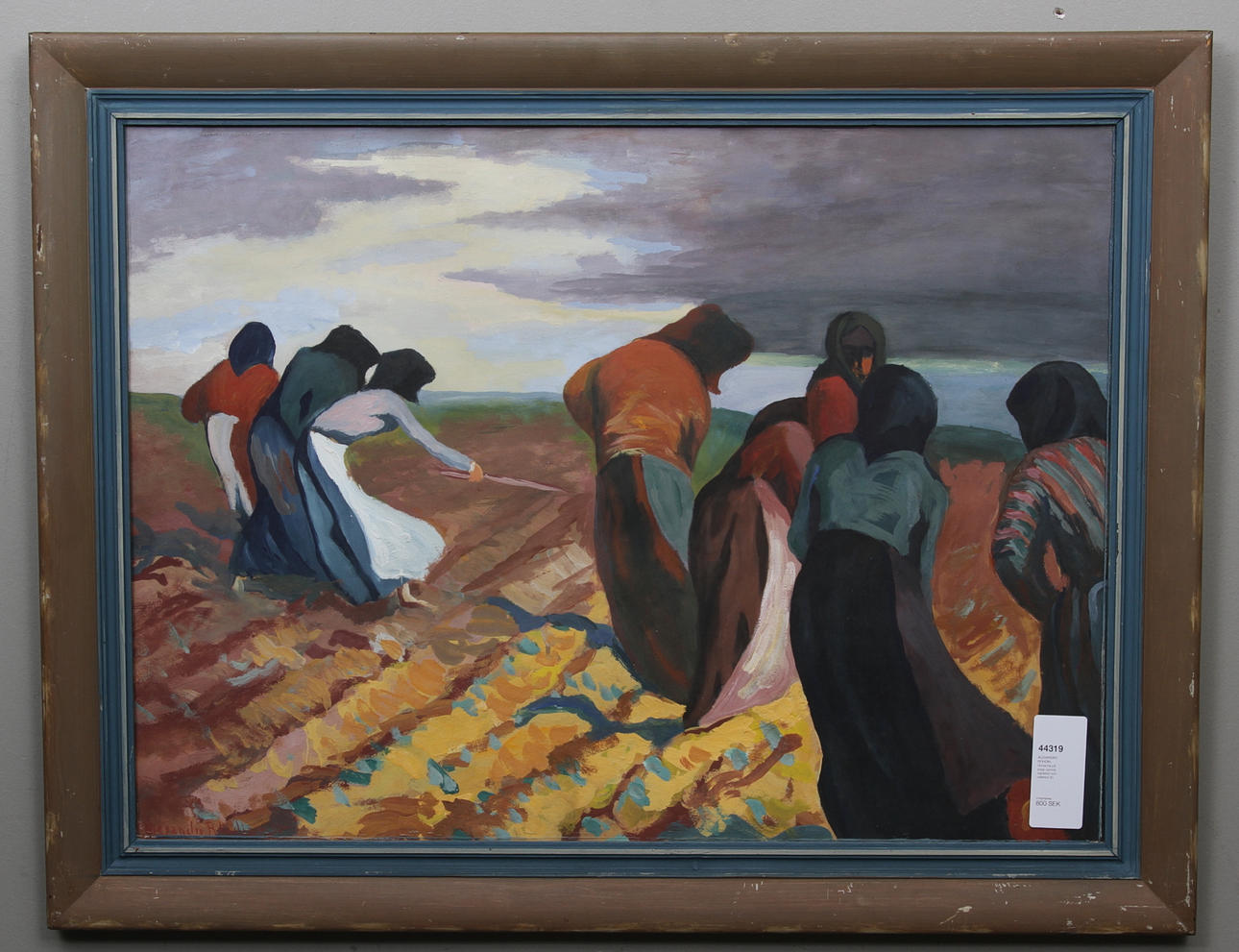 ALEXANDRO ROHDIN. Gouache på papp-pannå, signerad och daterad 30.