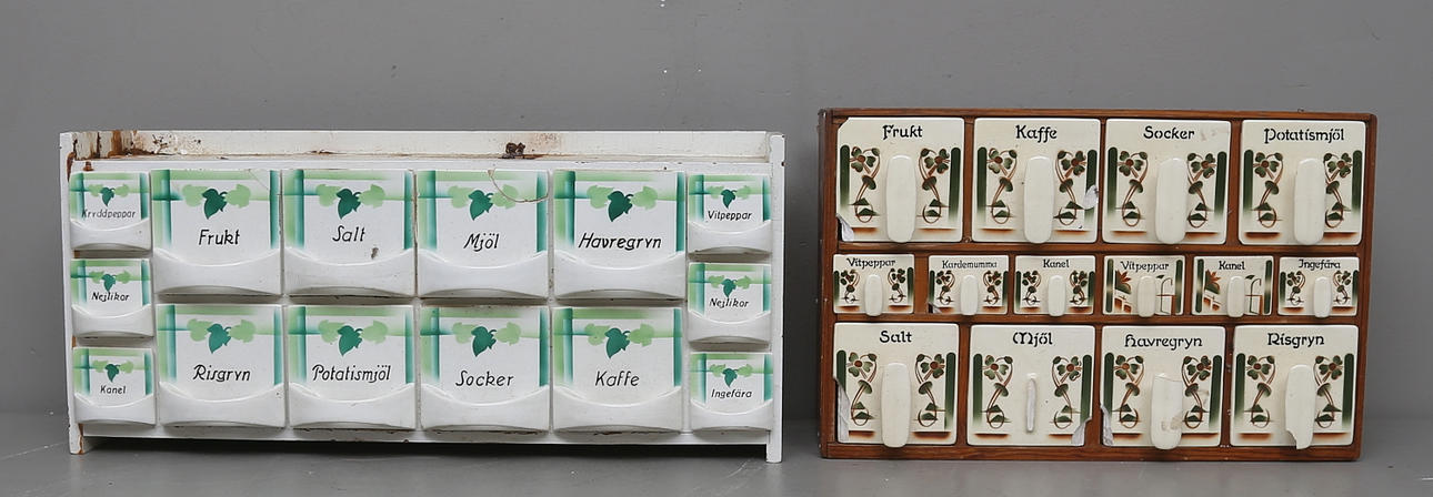 KRYDD- OCH SPECERIUPPSATS, 2 st, 1900-tal.