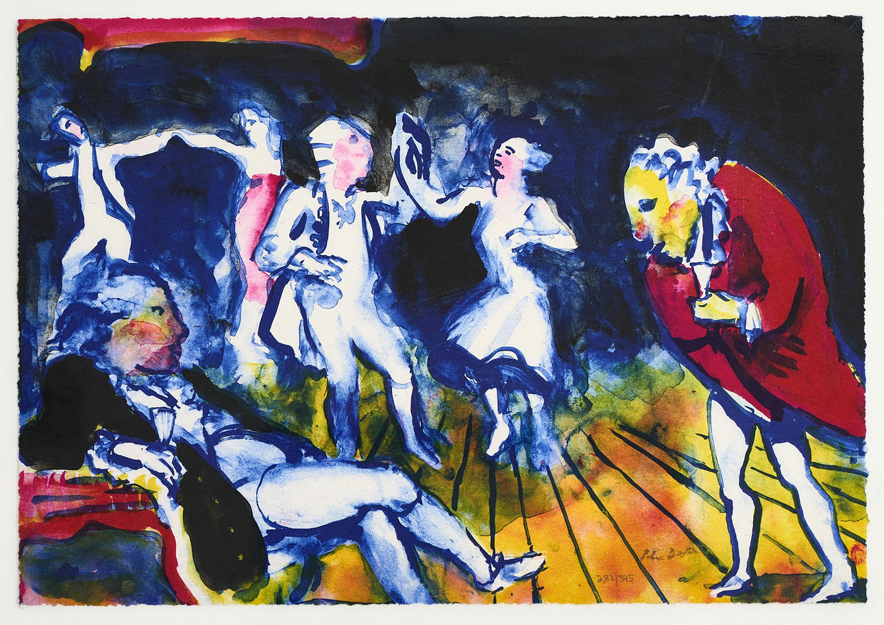 PETER DAHL (1934-2019), Memory from Fredman's Epistles, lithograph.