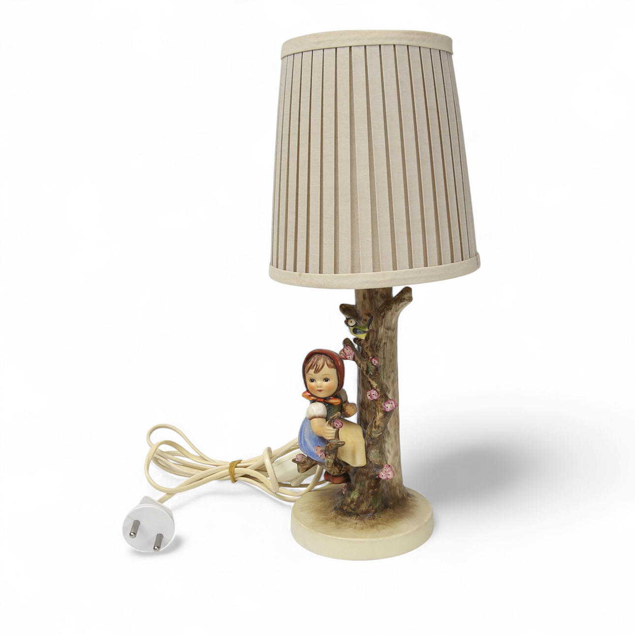 A table lamp, porcelain, Hummel, Goebel, Germany.