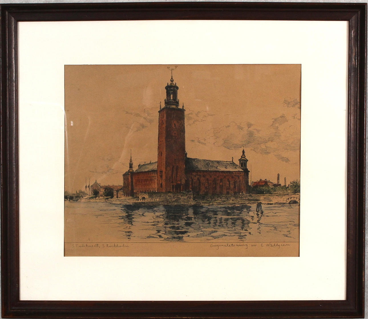 ERNST HÄLLGREN. etching.