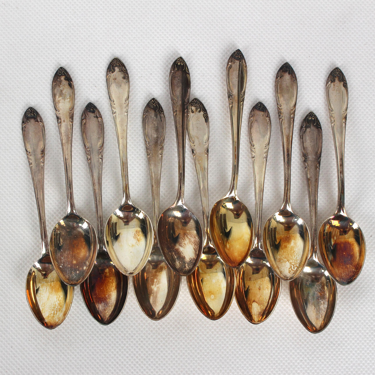 COFFEE SPOONS, 12 pcs, silver.