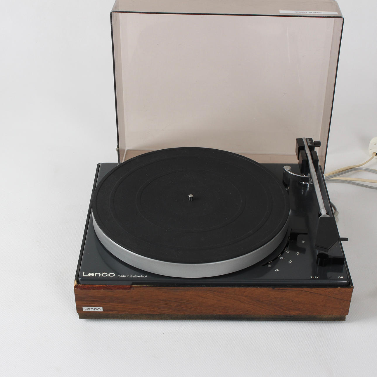 A Lenco turntable, 1960s/70s.