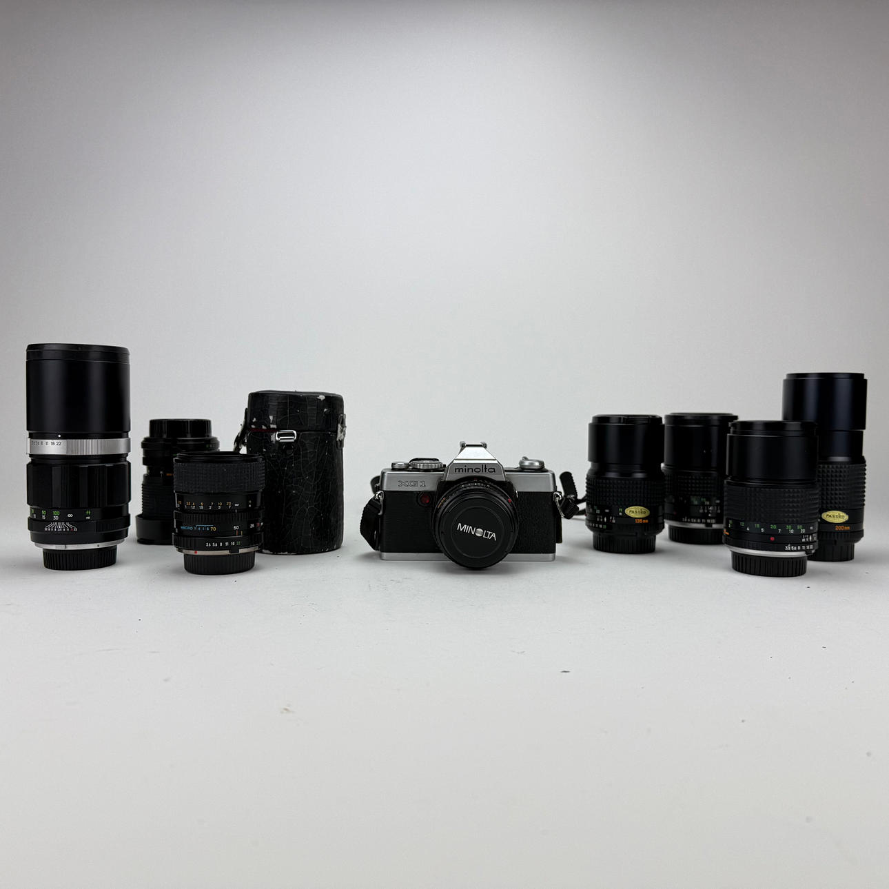 CAMERA, Minolta XG 1 with LENS, 9 pcs.