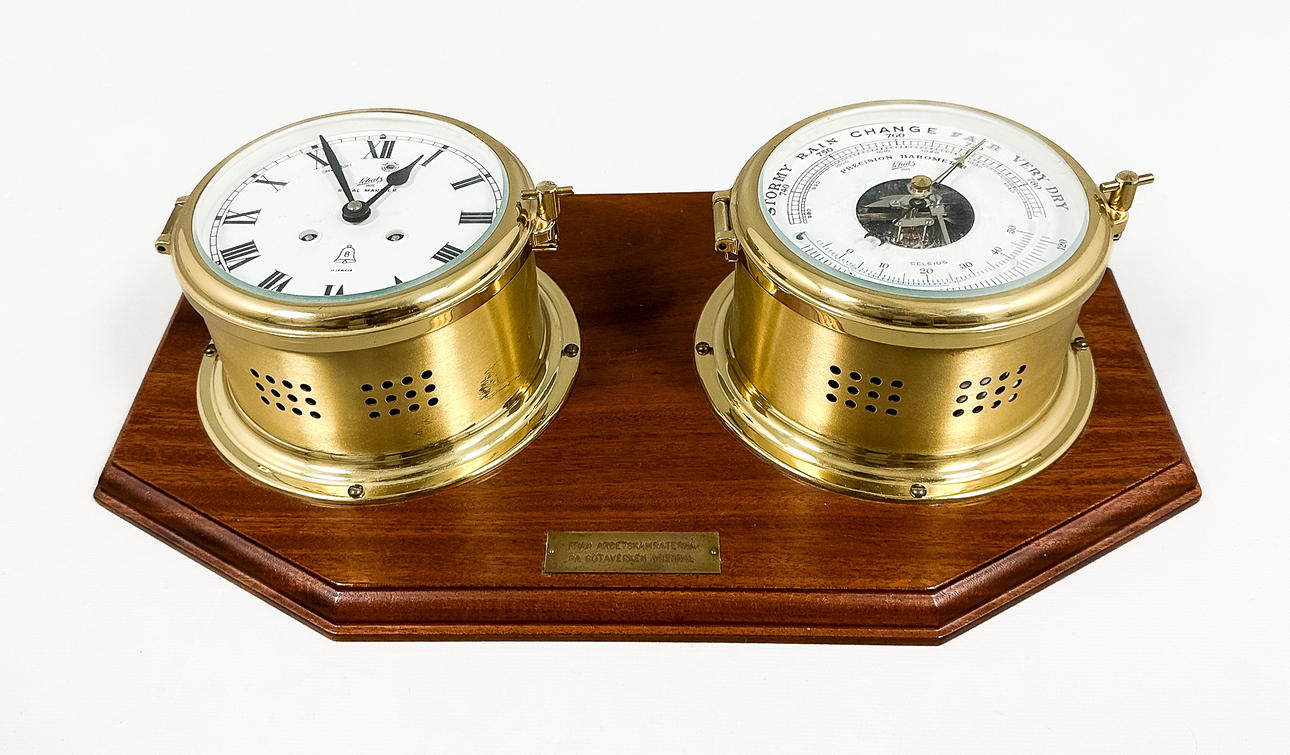 A 20th Century Schatz Ship Clock & Barometer.