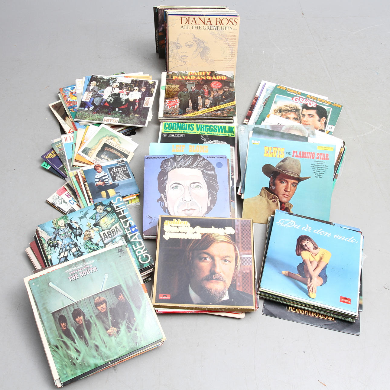 PARTI LP-SKIVOR, bla. ABBA, Mauro Scocco, Elvis mm...