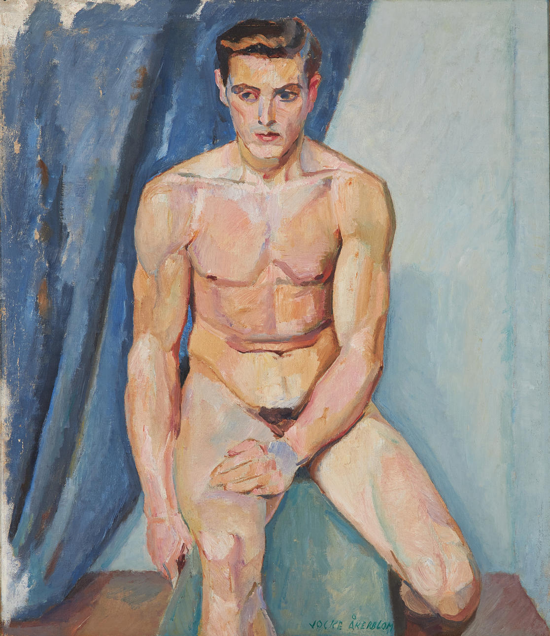 JOCKE ÅKERBLOM (1906-1972). “A Sailor Sitting Model”.
