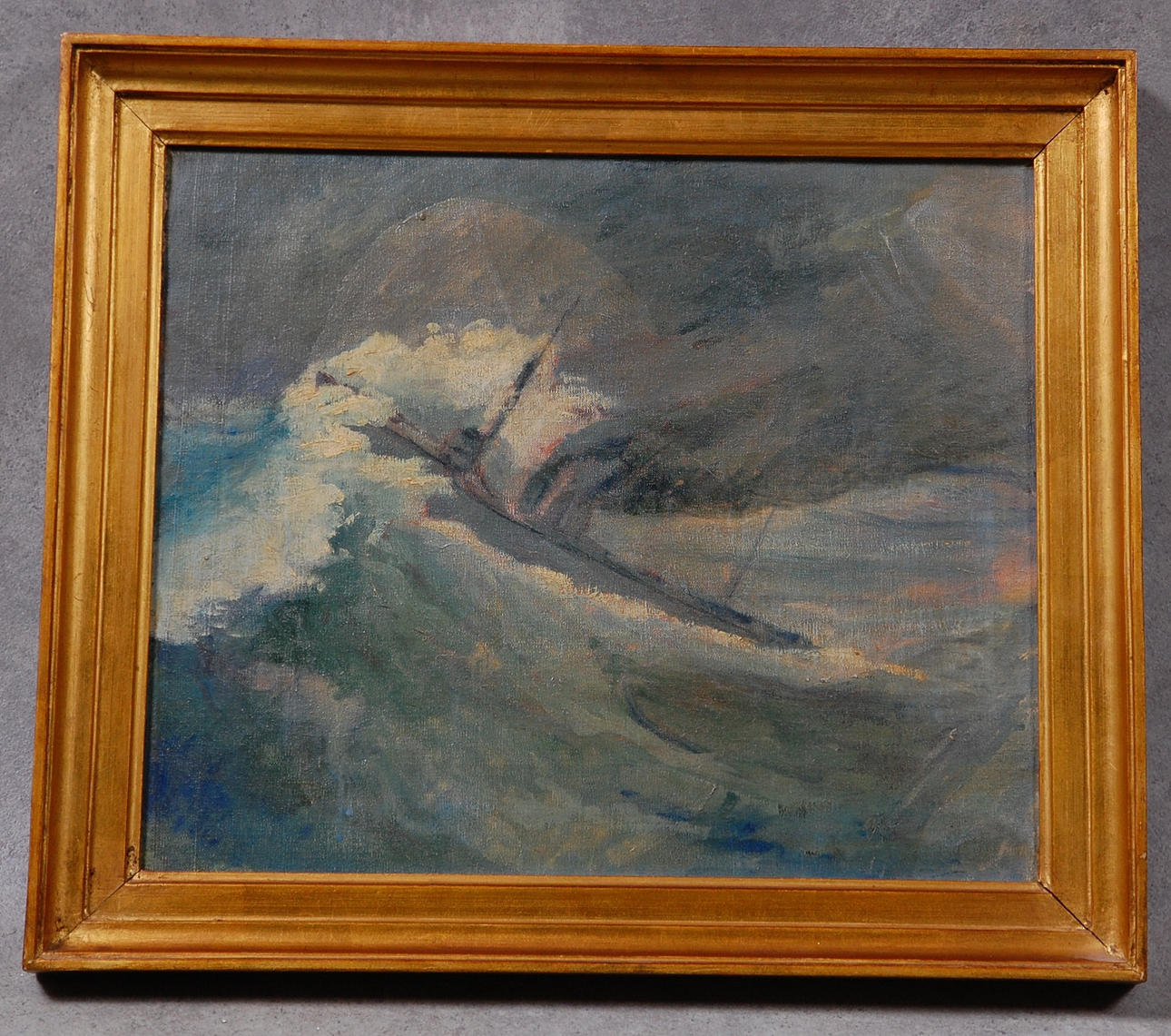 JÓN STEFÁNSSON. TILLSKRIVEN. 1881-1962, olja på duk, osignerad, medföljer äldre litteratur om konstnären.