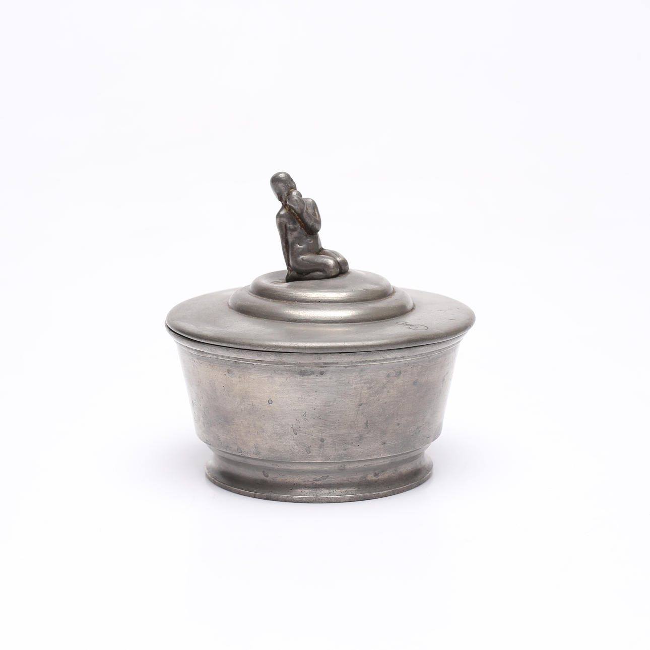 A 1920/30's pewter lockbox.