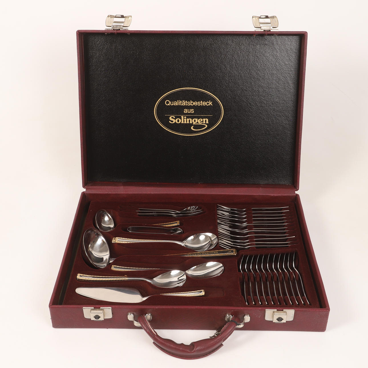 CUTLERY SET, 72 pieces, stainless steel with gilt decoration