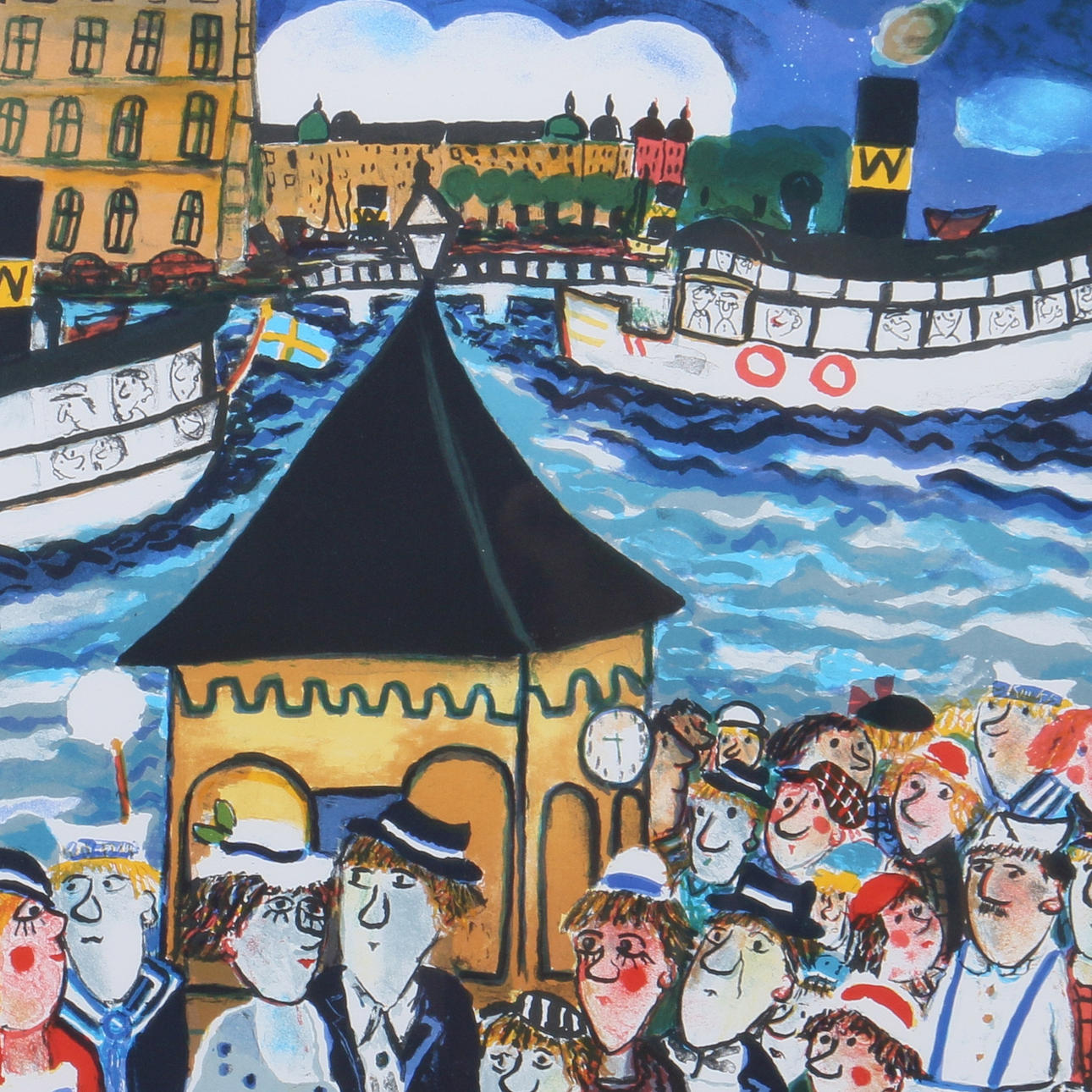 SVEN LIDBERG. Färglitografi, signerad samt numrerad E.A.