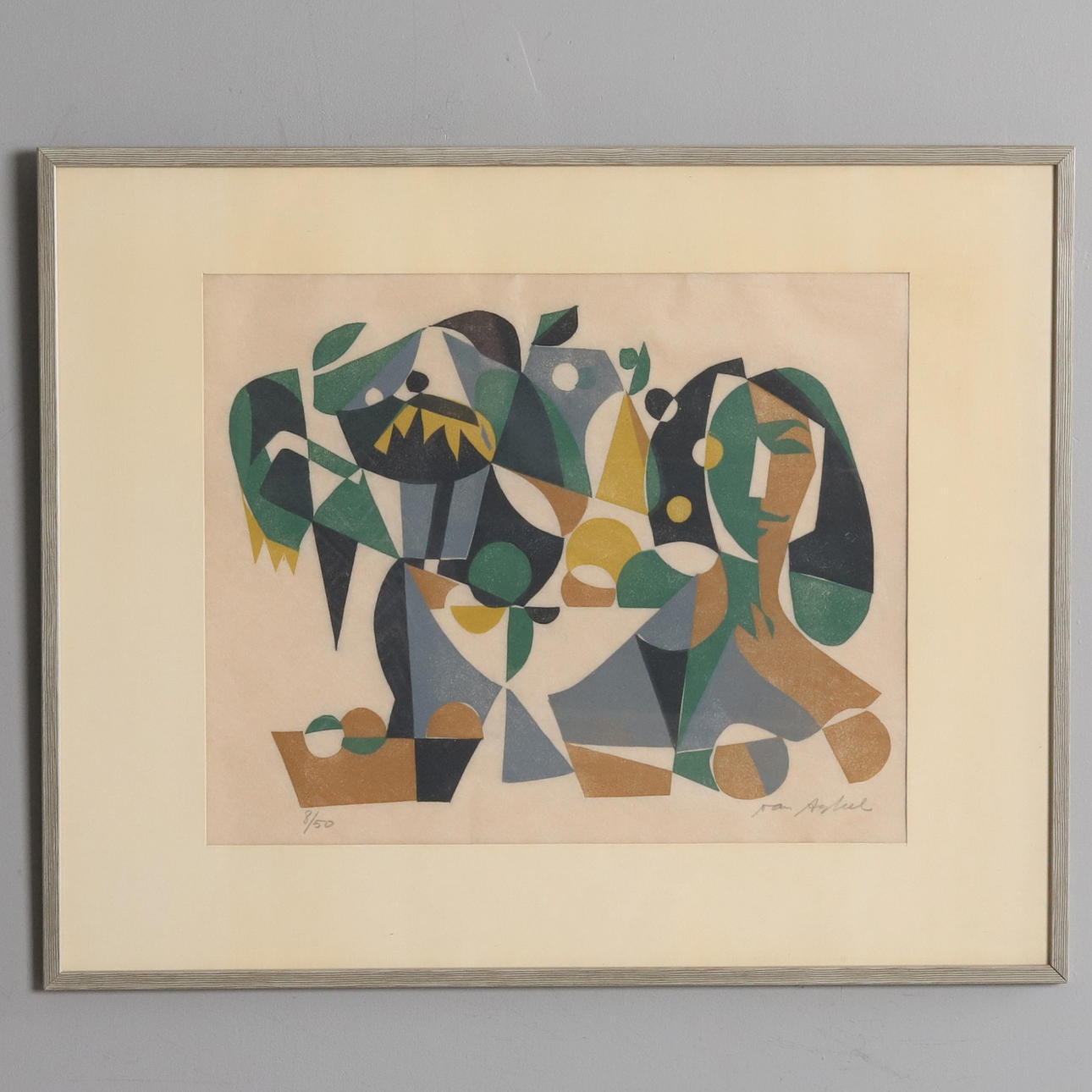 ADRIAN VAN ARKEL. A woodcut, abstract composition, no 8/50, signed.