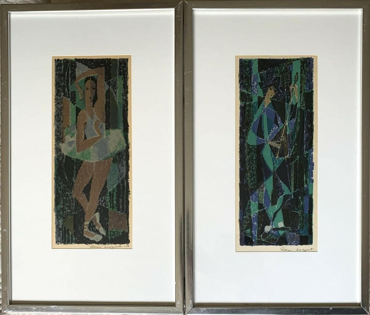 FABIAN LUNDQVIST. LITHOGRAPHS 2 pieces, signed.