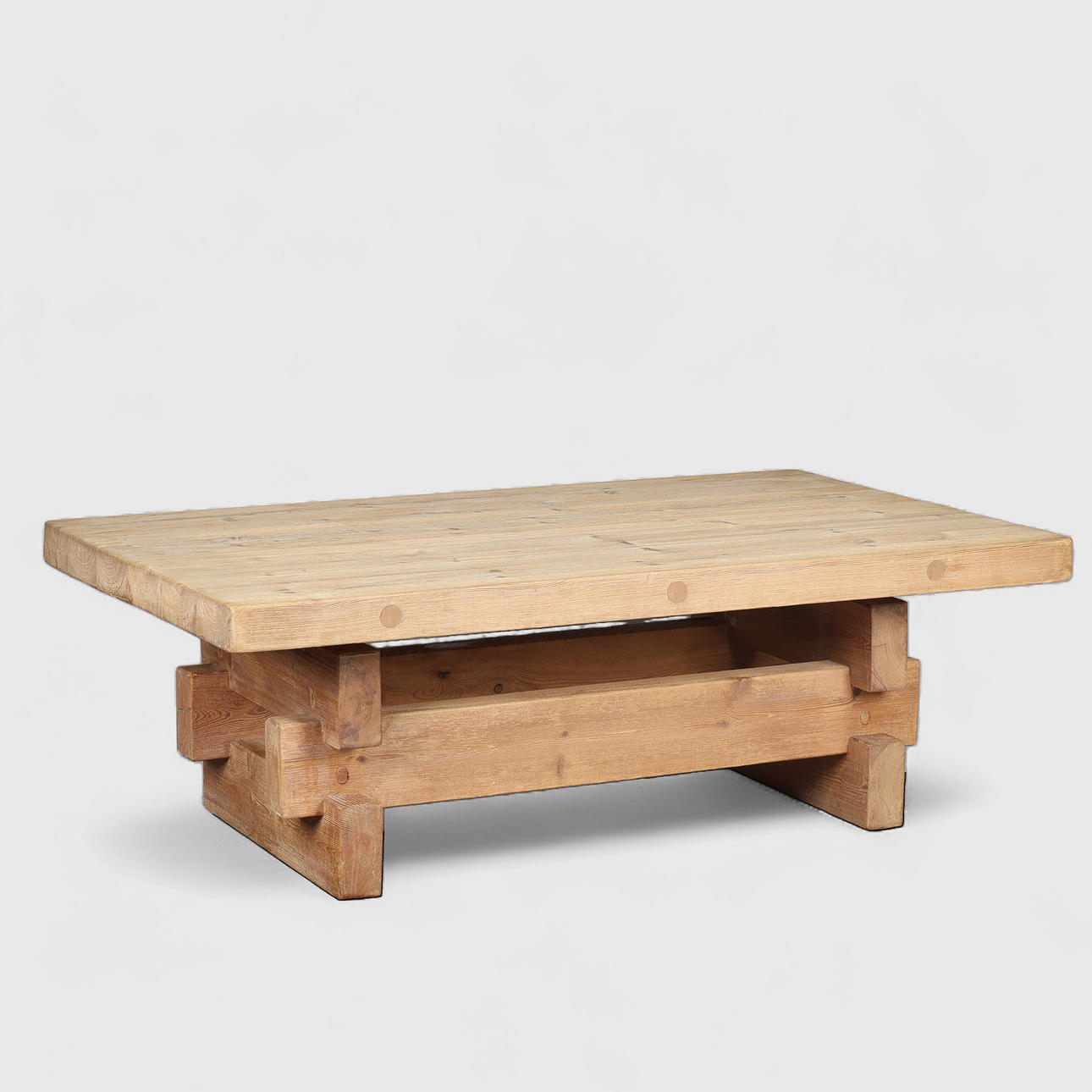 Jens Lyngsøe. Rectangular coffee table made of solid Pomeranian pine.