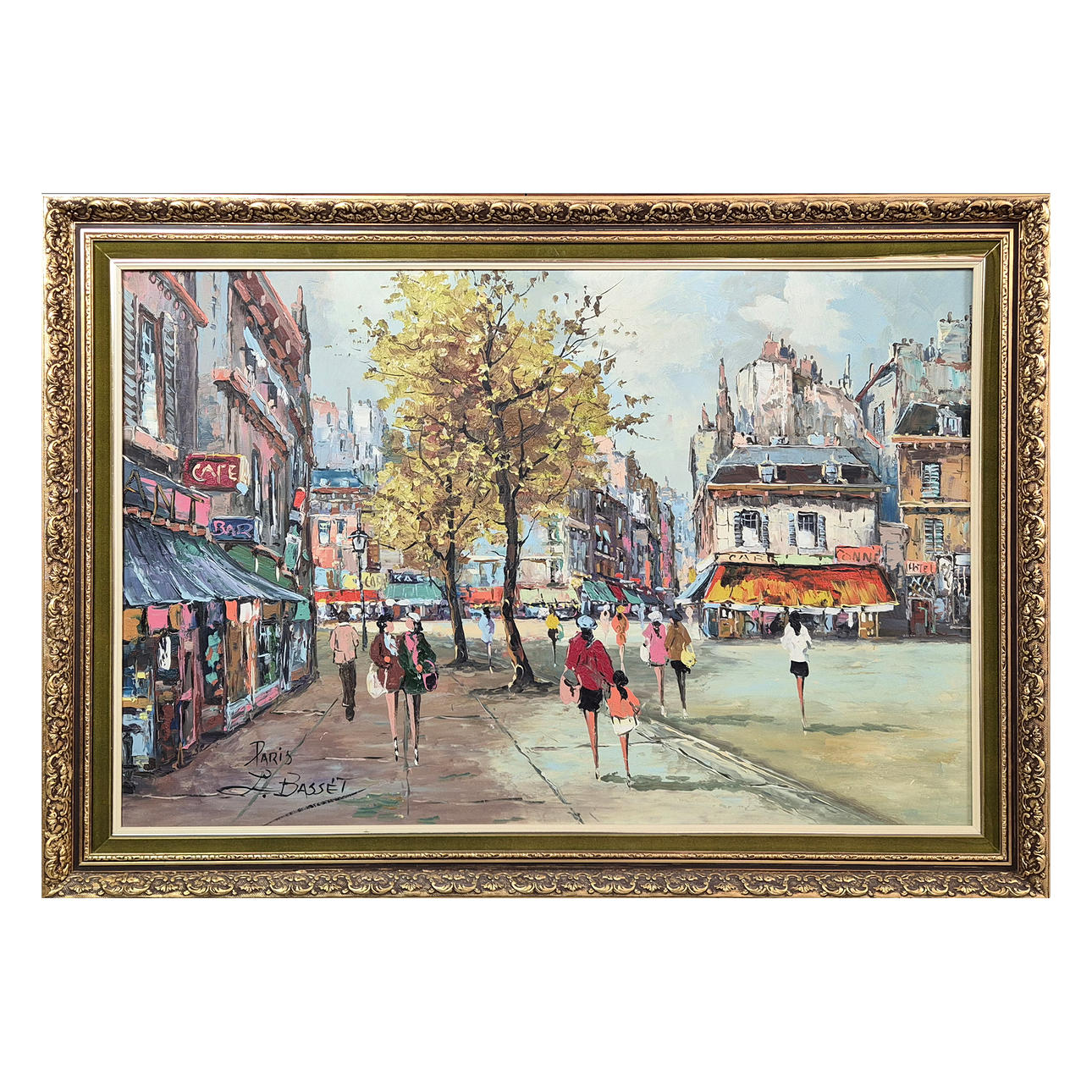 CONTEMPORARY SCHOOL PARISIAN STREET SCENE.