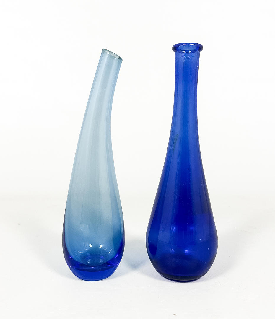 VASES, 2 pcs, glass, Handmade, Spain.