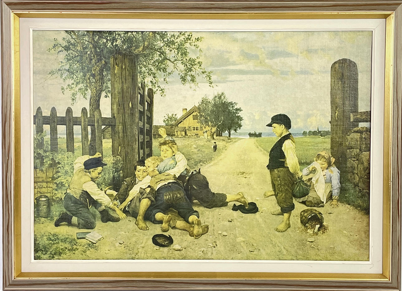 Olietryk, „Grindslanten“ af August Malmström.