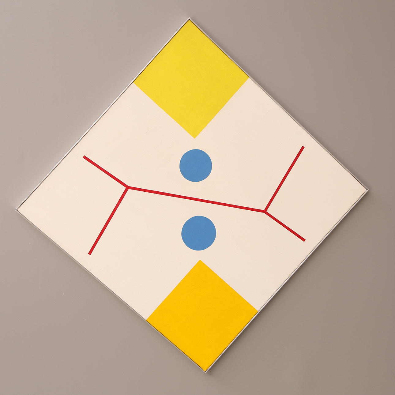 LENNART KÄRRABO. TAVLA, akryl duk, signerad á-tergo L.Kärrabo, "Composition XIII -65 -66".