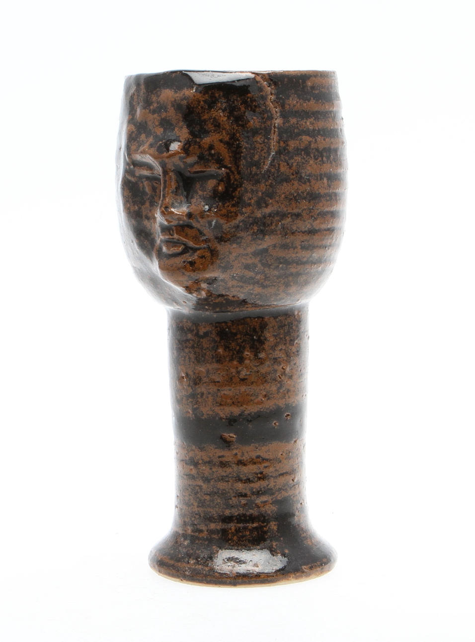 HERMAN FOGELIN. Pokalglas, chamotterad stengods. Signerad.