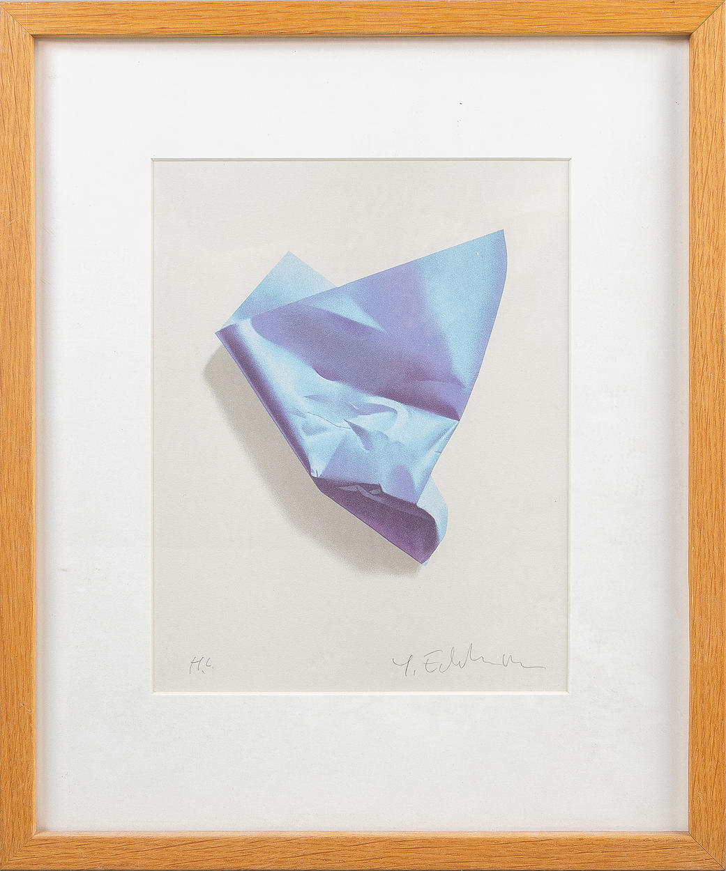 YRJÖ EDELMANN. Composition, blue package paper, color lithograph.