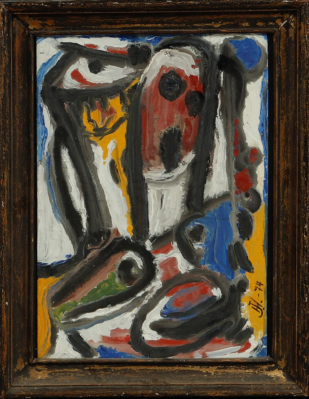 HERBERT JOHANSSON. Abstract motif, oil on panel, signed and dated -74.
