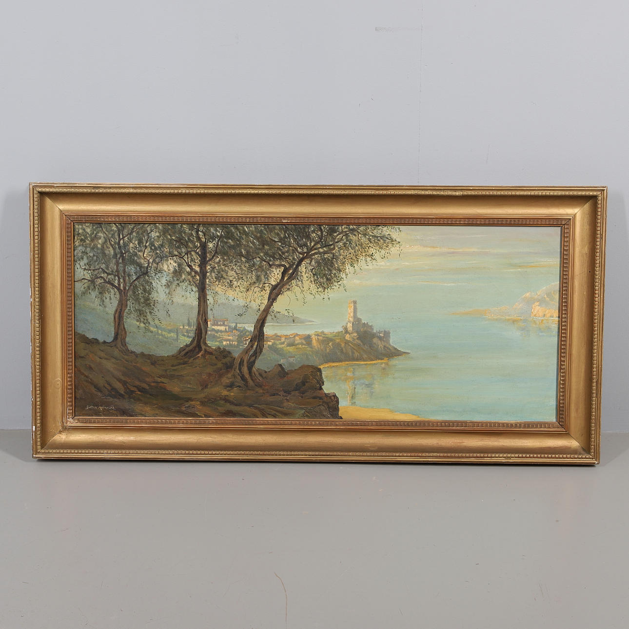 GUSTAVE MAINCENT (1848-1897). ADRIATIC COASTAL SCENE, PROBABLY NORTH ITALY.