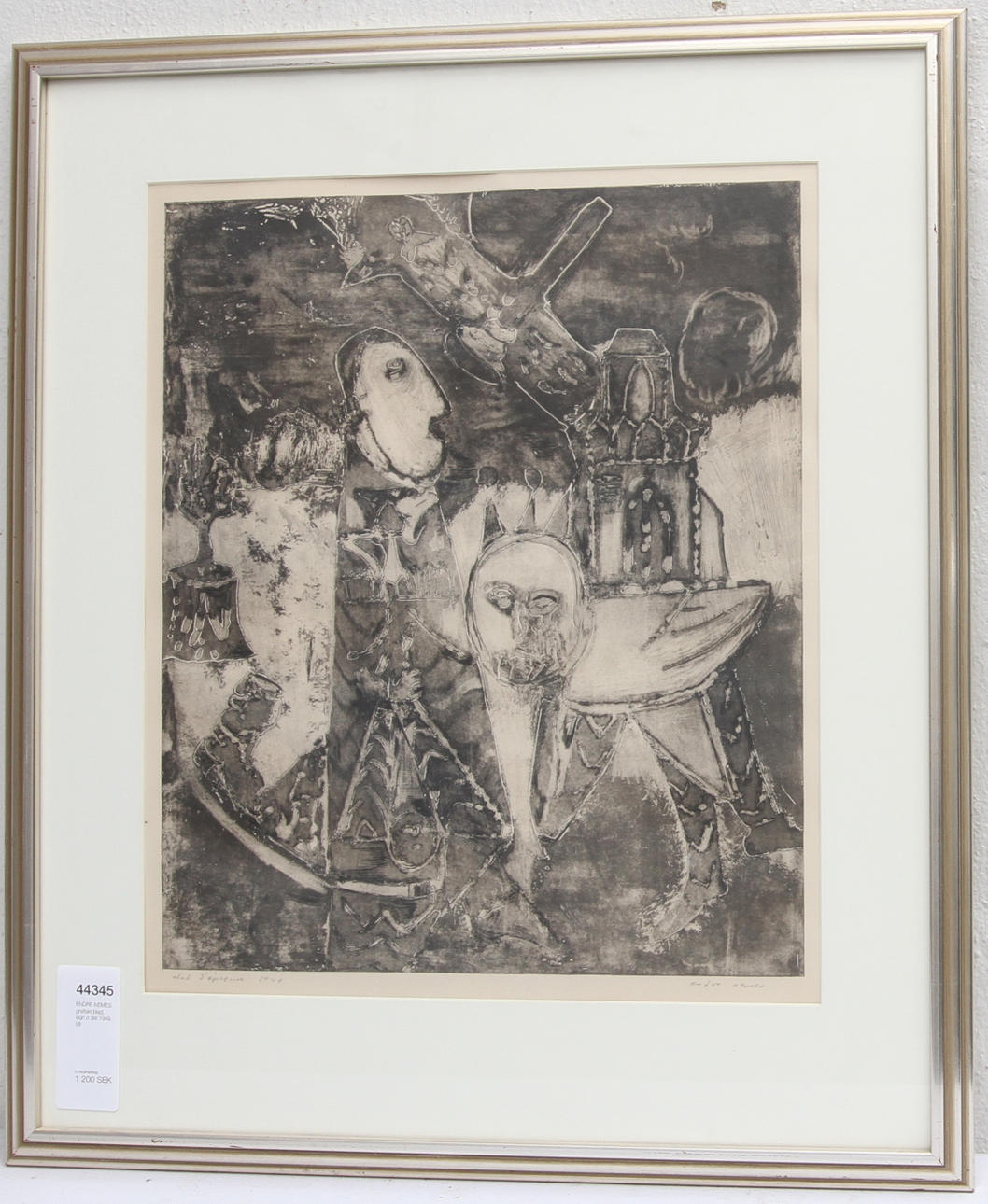 ENDRE NEMES. grafiskt blad, sign o dat 1949.