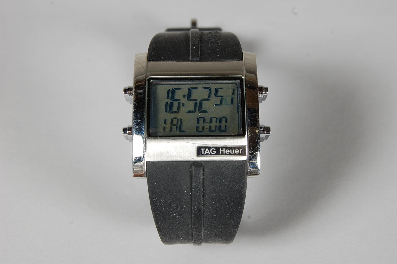 HERRARMBANDSUR, chronograph, stål, gummi.