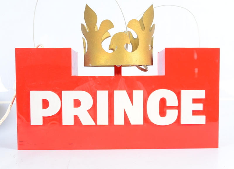 LJUSSKYLT, Prince, 1970/80-tal.