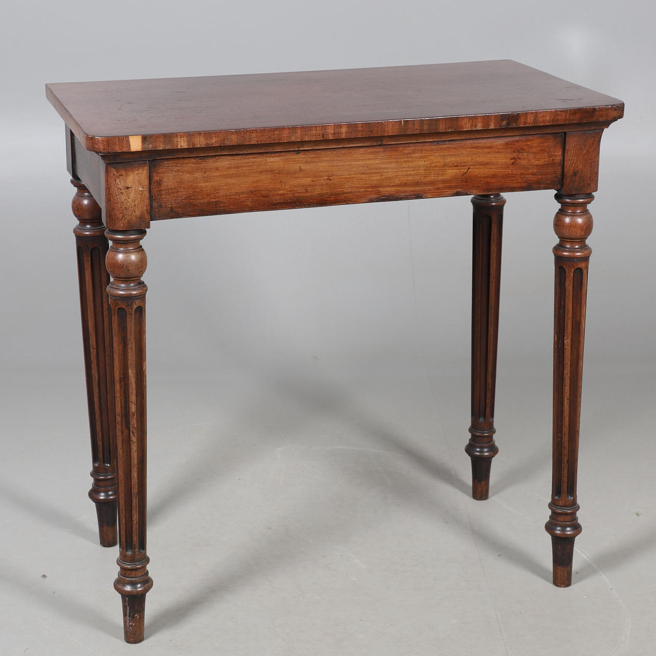 A VICTORIAN MAHOGANY HALL TABLE.